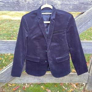 JCrew Velvet Black Blazer Boys Size 14 EUC